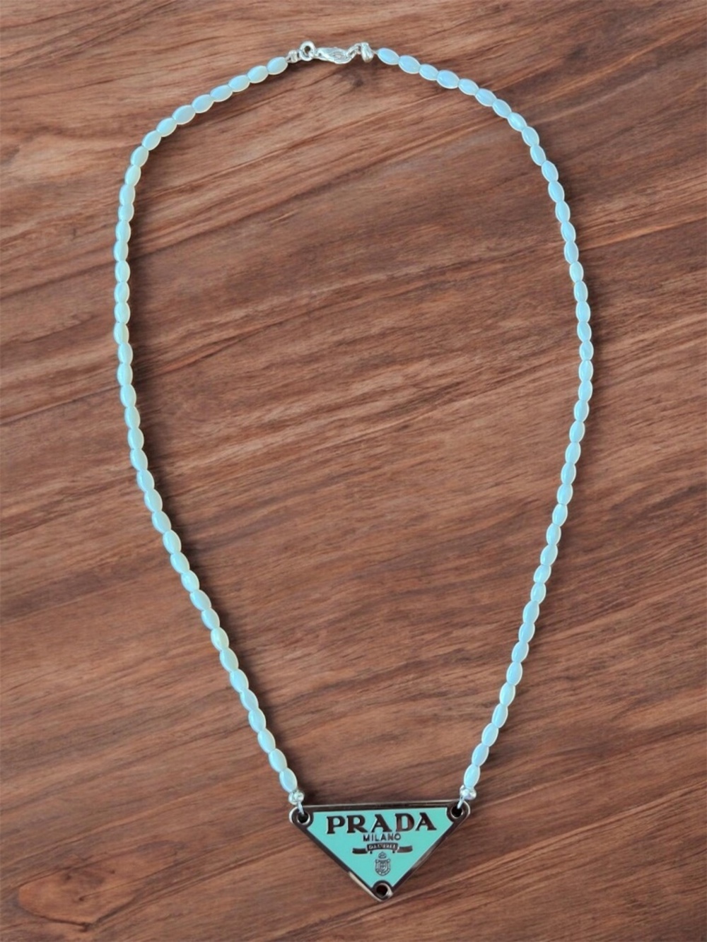 Mint Green Triangle Pendant Necklace | Maximalist | Statement Necklace